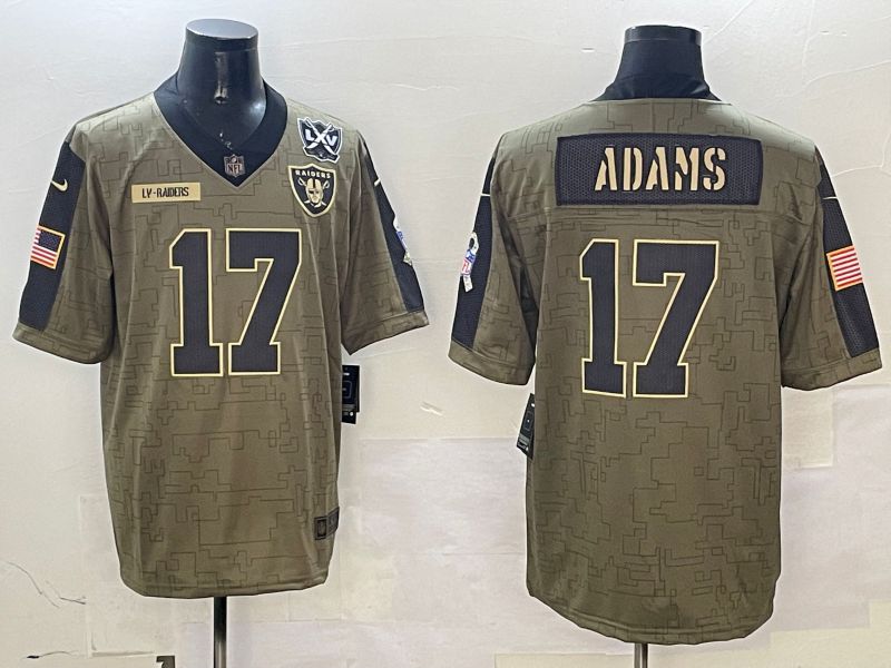 Men Oakland Raiders #17 Adams Green Nike 2025 Salute to Service Limited NFL Jersey style 4